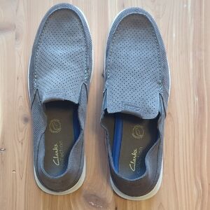 Clarks Men's Gray Perforated Loafers